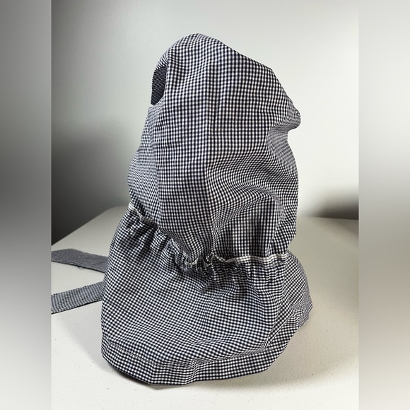 Vintage / Handmade BLUE/WHITE
CHECK Prairie SUNBONNET Pioneer
COSTUME Sun Hat - Picture 7 of 10